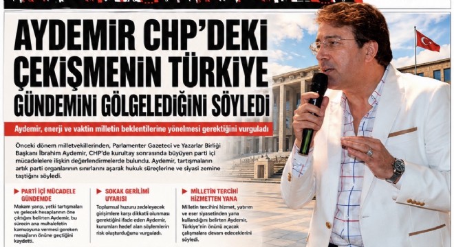 Aydemir bölgedeki yangının Türkiye’ye uzanan risklerine dikkat çekti